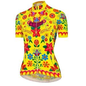 Cycology Womens cycling outdoor Jersey Yellow Frida design size XL MSRP: $99